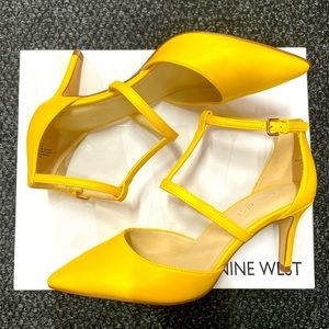 Nine West yellow heels